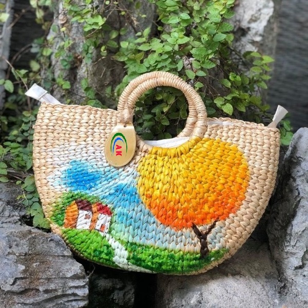 Semi-circular Hyacinth Handbag